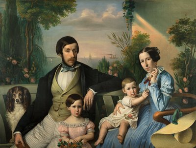 Pietro Stanislao Parisi with Family by Giuseppe Tominz